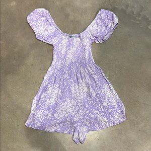 Blue Scoop Neck Puff Sleeve Bodysuit for Prom